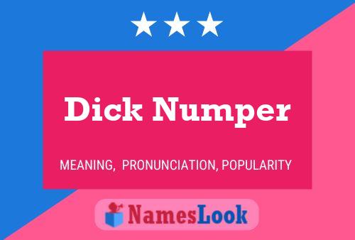 Affiche de nom Dick Numper