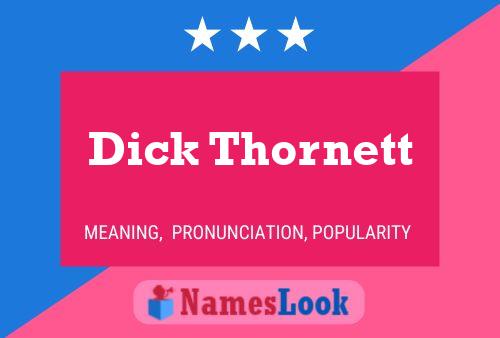 Affiche de nom Dick Thornett