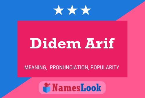 Affiche de nom Didem Arif