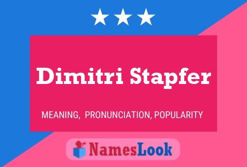 Affiche de nom Dimitri Stapfer