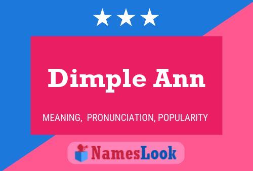 Affiche de nom Dimple Ann