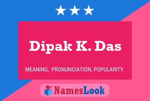 Affiche de nom Dipak K. Das