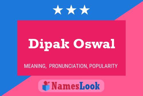 Affiche de nom Dipak Oswal