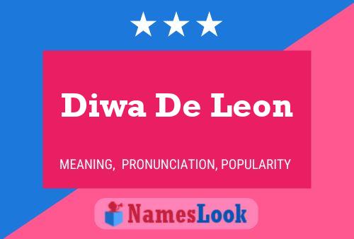 Affiche de nom Diwa De Leon