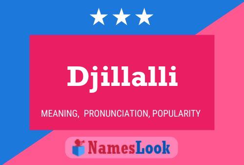 Affiche de nom Djillalli