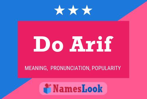 Affiche de nom Do Arif