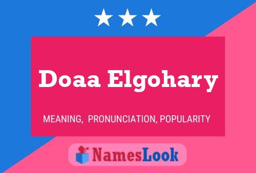 Affiche de nom Doaa Elgohary