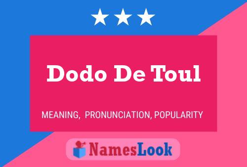 Affiche de nom Dodo De Toul