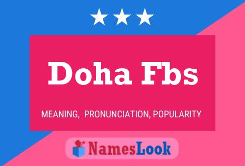 Affiche de nom Doha Fbs