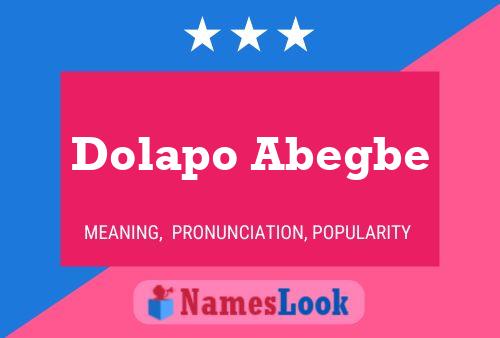 Affiche de nom Dolapo Abegbe