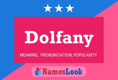 Affiche de nom Dolfany