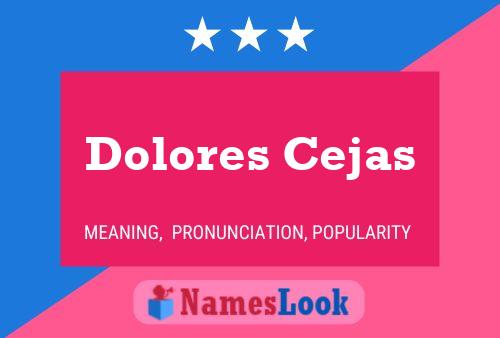 Affiche de nom Dolores Cejas