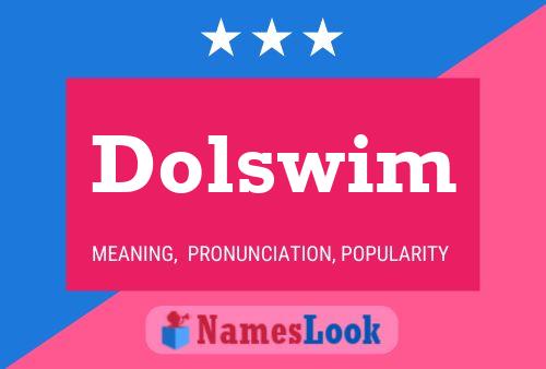 Affiche de nom Dolswim