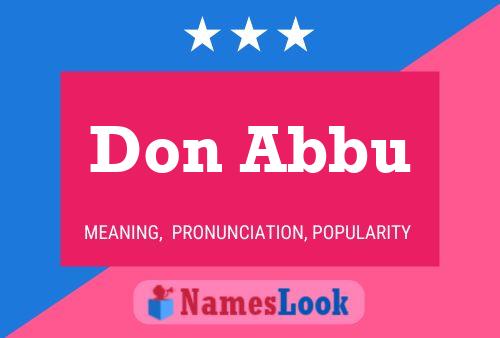 Affiche de nom Don Abbu