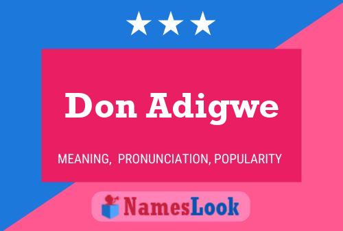 Affiche de nom Don Adigwe