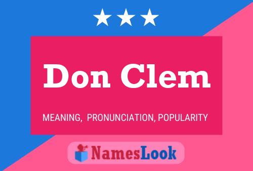 Affiche de nom Don Clem