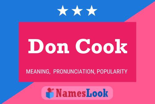 Affiche de nom Don Cook