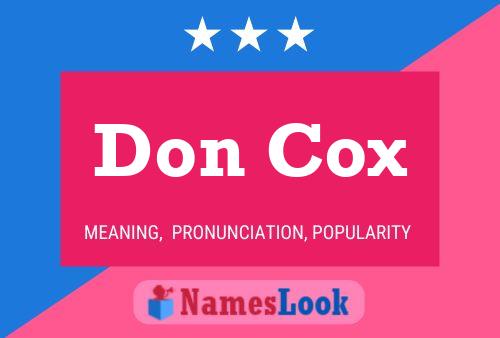 Affiche de nom Don Cox