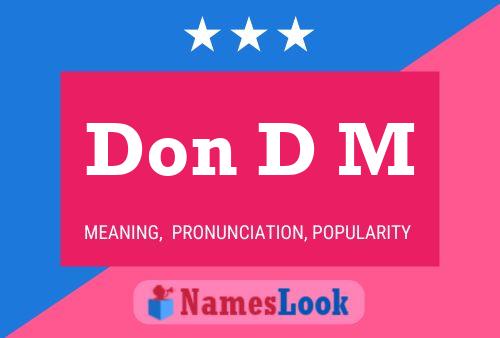 Affiche de nom Don D M