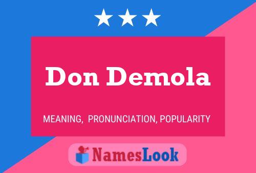 Affiche de nom Don Demola