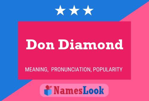 Affiche de nom Don Diamond