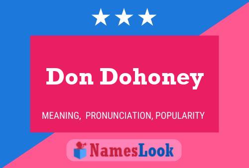 Affiche de nom Don Dohoney