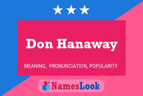 Affiche de nom Don Hanaway