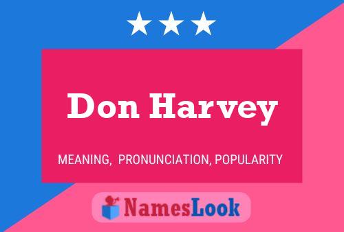 Affiche de nom Don Harvey