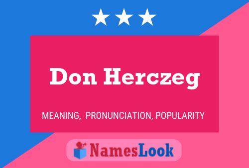 Affiche de nom Don Herczeg