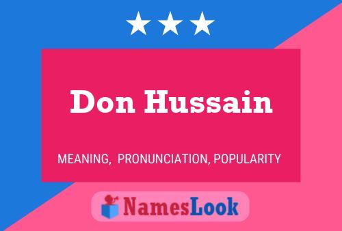 Affiche de nom Don Hussain