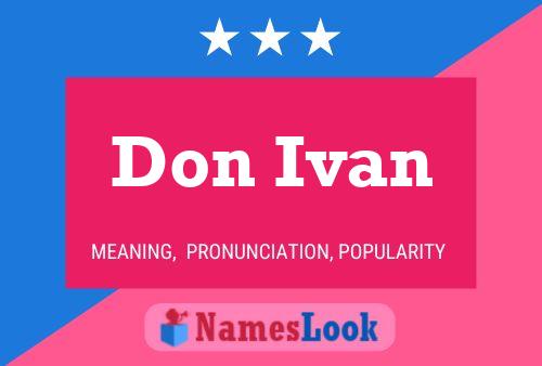 Affiche de nom Don Ivan