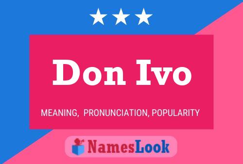 Affiche de nom Don Ivo