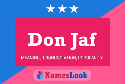 Affiche de nom Don Jaf