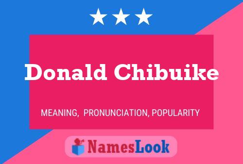 Affiche de nom Donald Chibuike