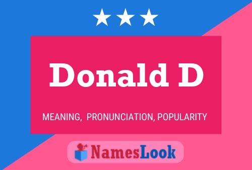 Affiche de nom Donald D