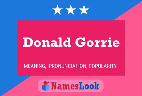 Affiche de nom Donald Gorrie