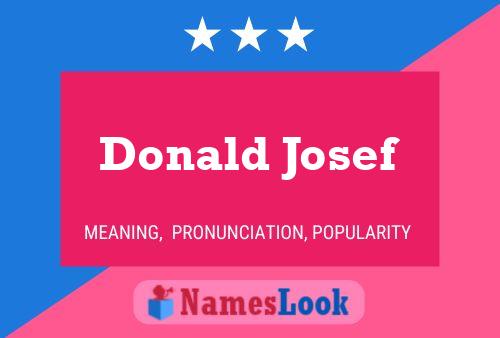 Affiche de nom Donald Josef