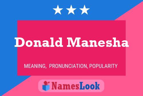 Affiche de nom Donald Manesha