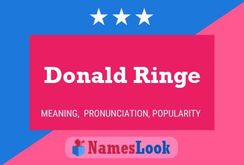 Affiche de nom Donald Ringe