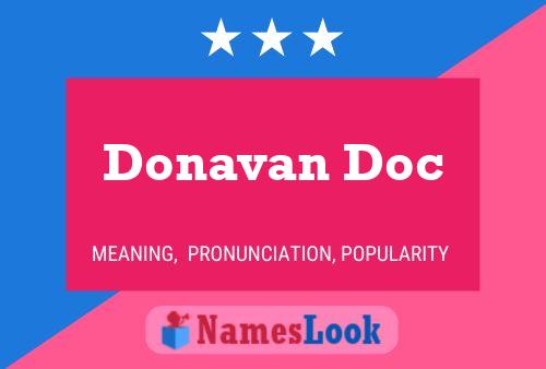 Affiche de nom Donavan Doc