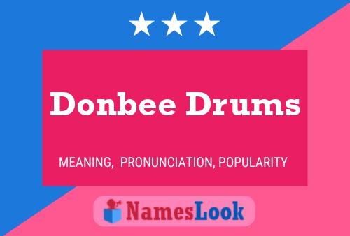 Affiche de nom Donbee Drums