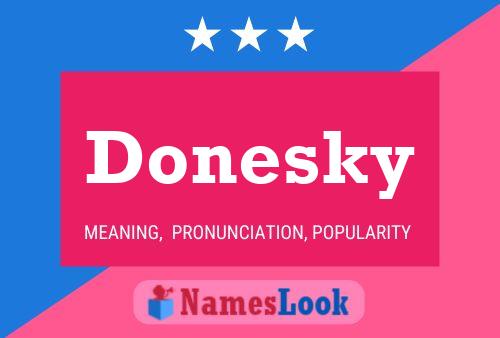 Affiche de nom Donesky