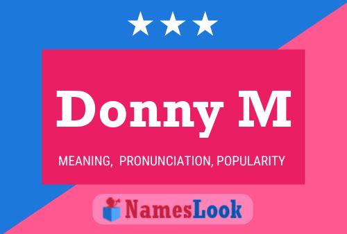 Affiche de nom Donny M