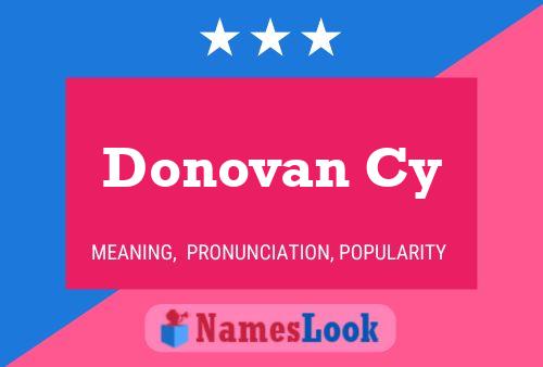 Affiche de nom Donovan Cy