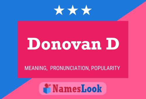 Affiche de nom Donovan D