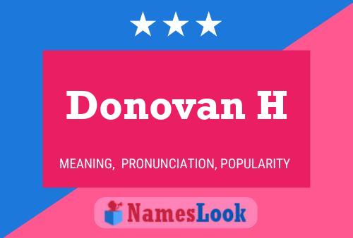 Affiche de nom Donovan H