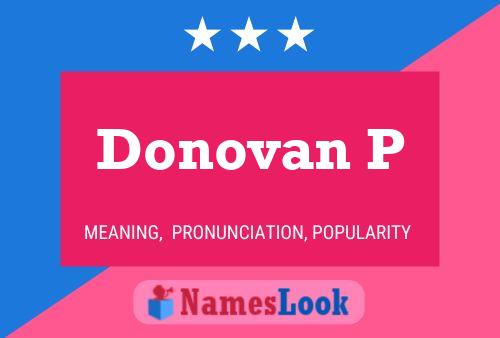 Affiche de nom Donovan P