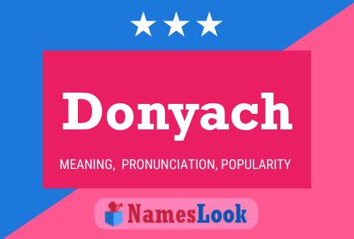 Affiche de nom Donyach