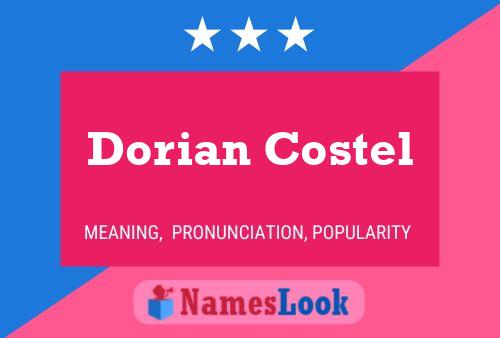 Affiche de nom Dorian Costel