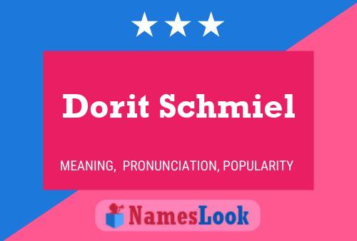 Affiche de nom Dorit Schmiel